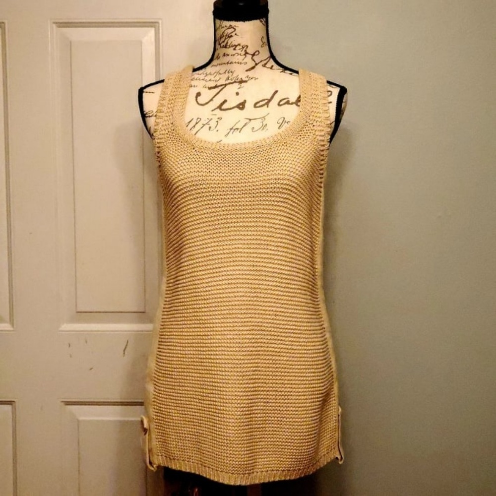 Lovely WW Worth Beige Knit Dress  Size Small